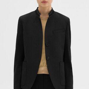 NWT Theory Women's Size 6 Stand-Collar Blazer in Wool Gabardine
